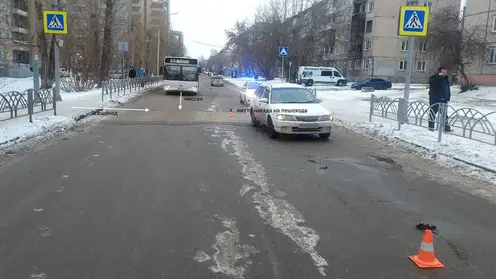 В Красноярске на ул. Львовской водитель Nissan наехал на 8-летнего мальчика