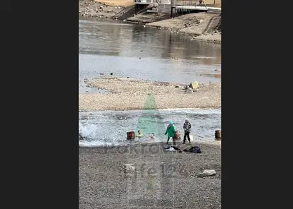 В Красноярске дети купаются в Абаканской протоке