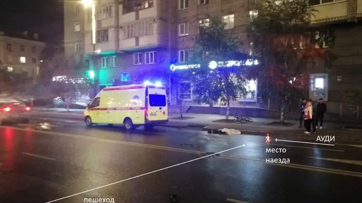 В Красноярске женщина-водитель на Audi насмерть сбила 55-летнего мужчину