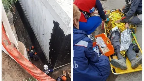 В Новосибирске рабочий упал в 8-метровый котлован 