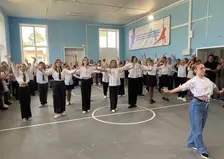 В сельской школе Красноярского района открылся спортивный зал после капремонта