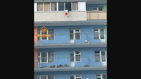 Свисающего с балкона на седьмом этаже ребёнка заметили в красноярском Солнечном