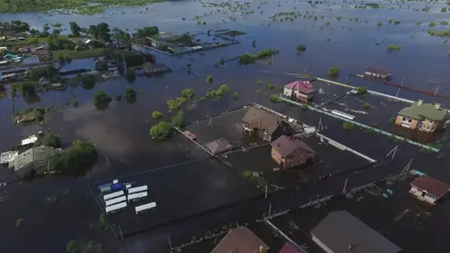 В Красноярском крае из-за паводка затопило три жилых дома