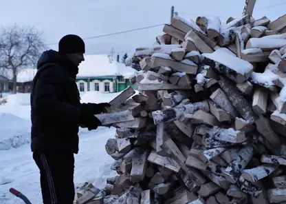 В Красноярске офицеры следственного комитета помогли женщине-инвалиду приобрести дрова
