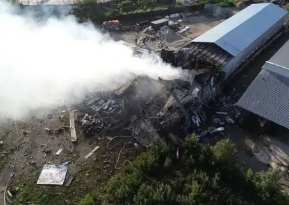 В Кемерово ликвидировали пожар на складе пиротехники
