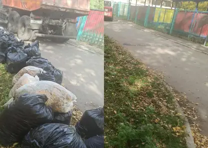 Коммунальные службы Красноярска продолжили в выходные вывозить мусор после большой уборки