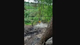 В Красноярском крае в Енисейском районе произошёл торфяной пожар