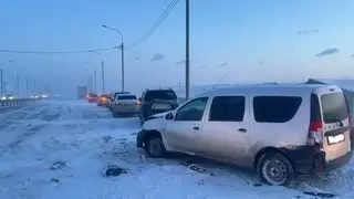 12 автомобилей пострадали в нескольких ДТП в Емельяновском районе